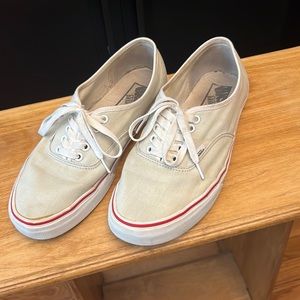 Vans Custom Authentic Shoes - Light Cream - Men’s 10.5